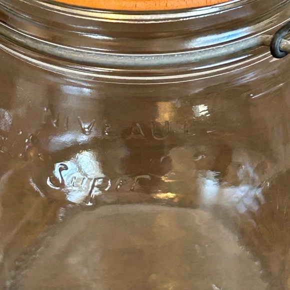 LE PARFAIT SUPER NIVEAU DE REMPLISSAGE FRANCE JAR CANISTER WIRE BAIL LID .75 L - Picture 6 of 12